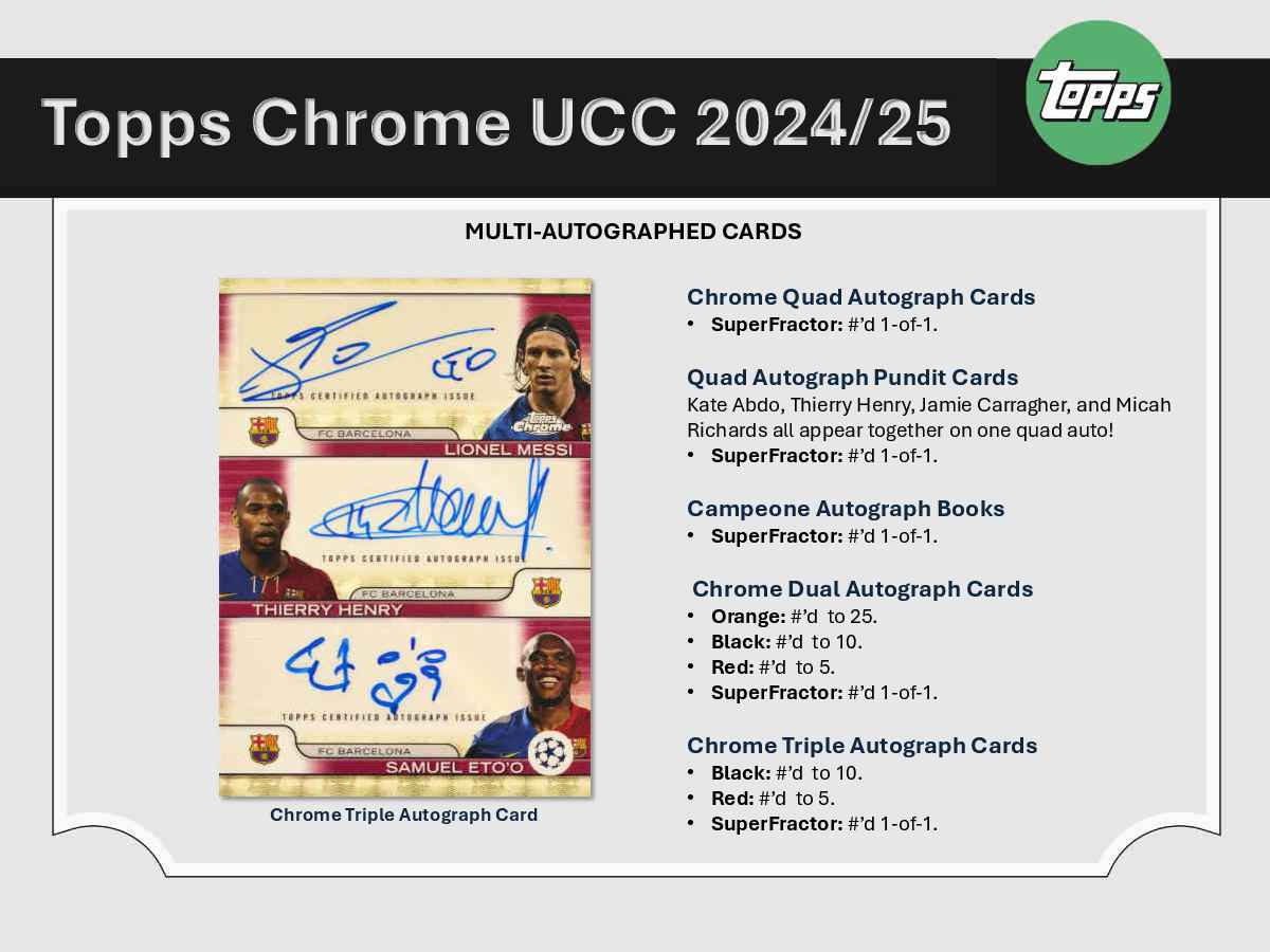 2024-25 Topps Chrome UEFA Club Competitions Soccer Hobby Box - Image 8