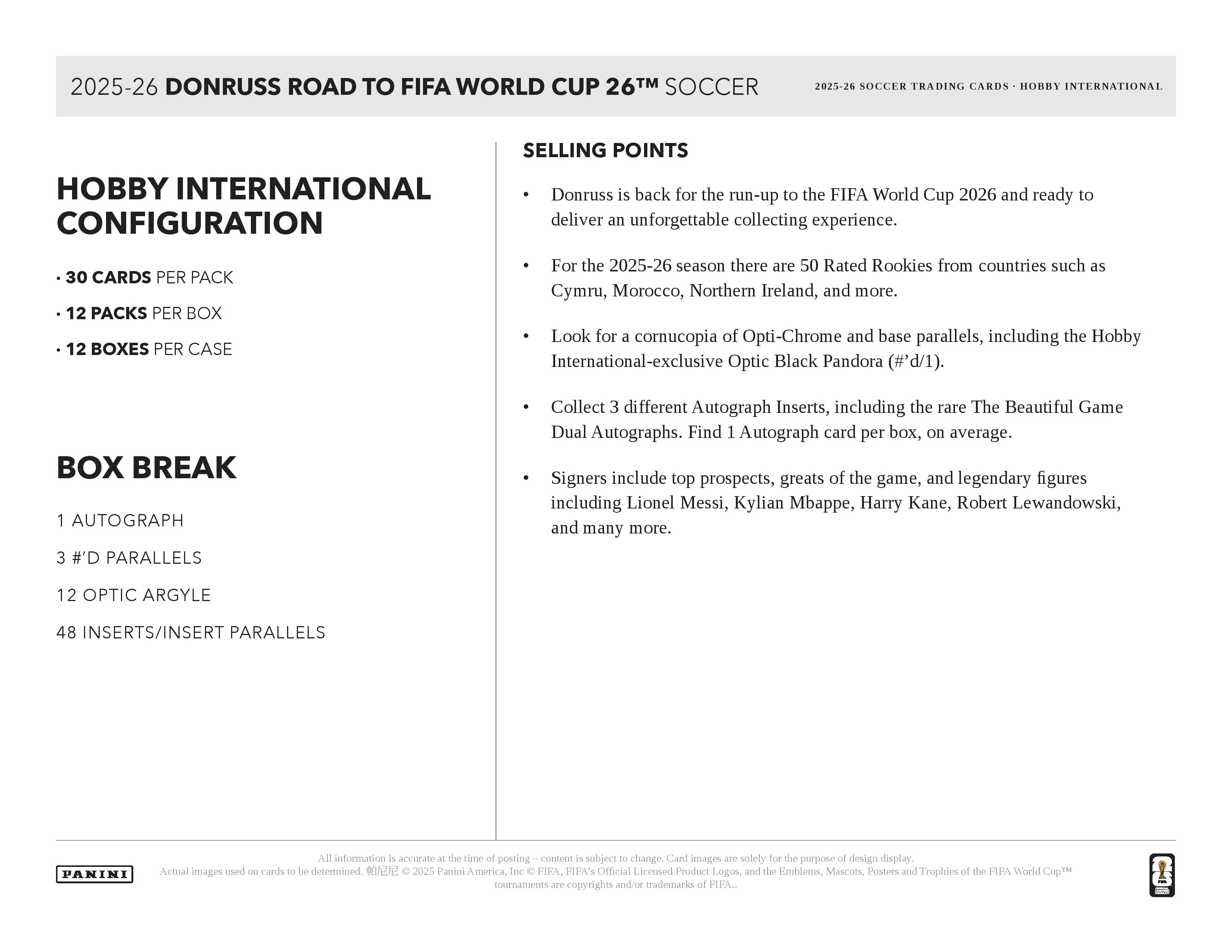 2025-26 Panini Donruss Road to World Cup Soccer Hobby International Box - Image 6