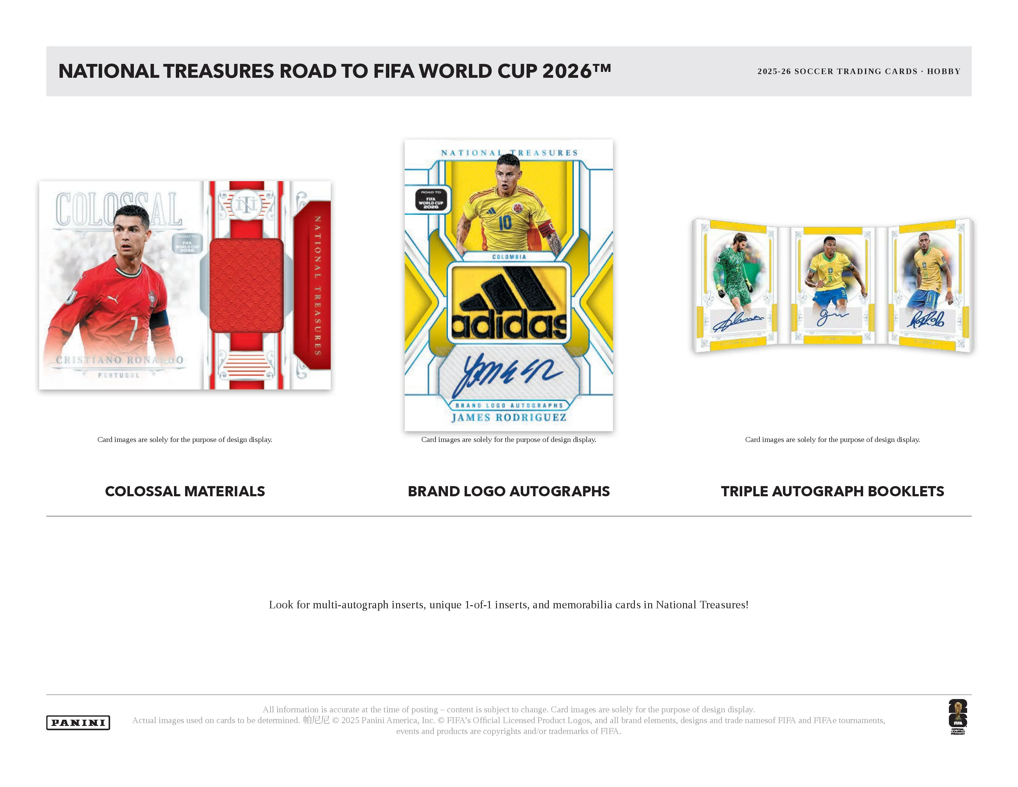 2025-26 Panini National Treasures Road to FIFA World Cup Soccer Hobby Box (Pre Order) - Image 4