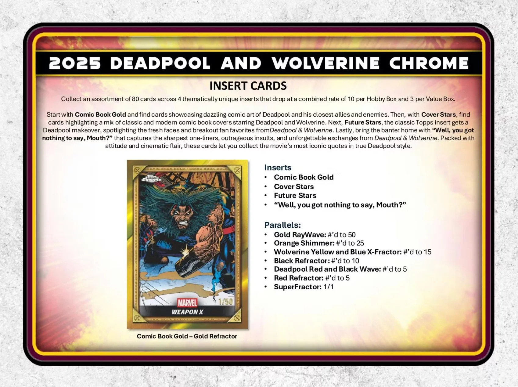 2025 Topps Deadpool Chrome Hobby Pack - Image 4