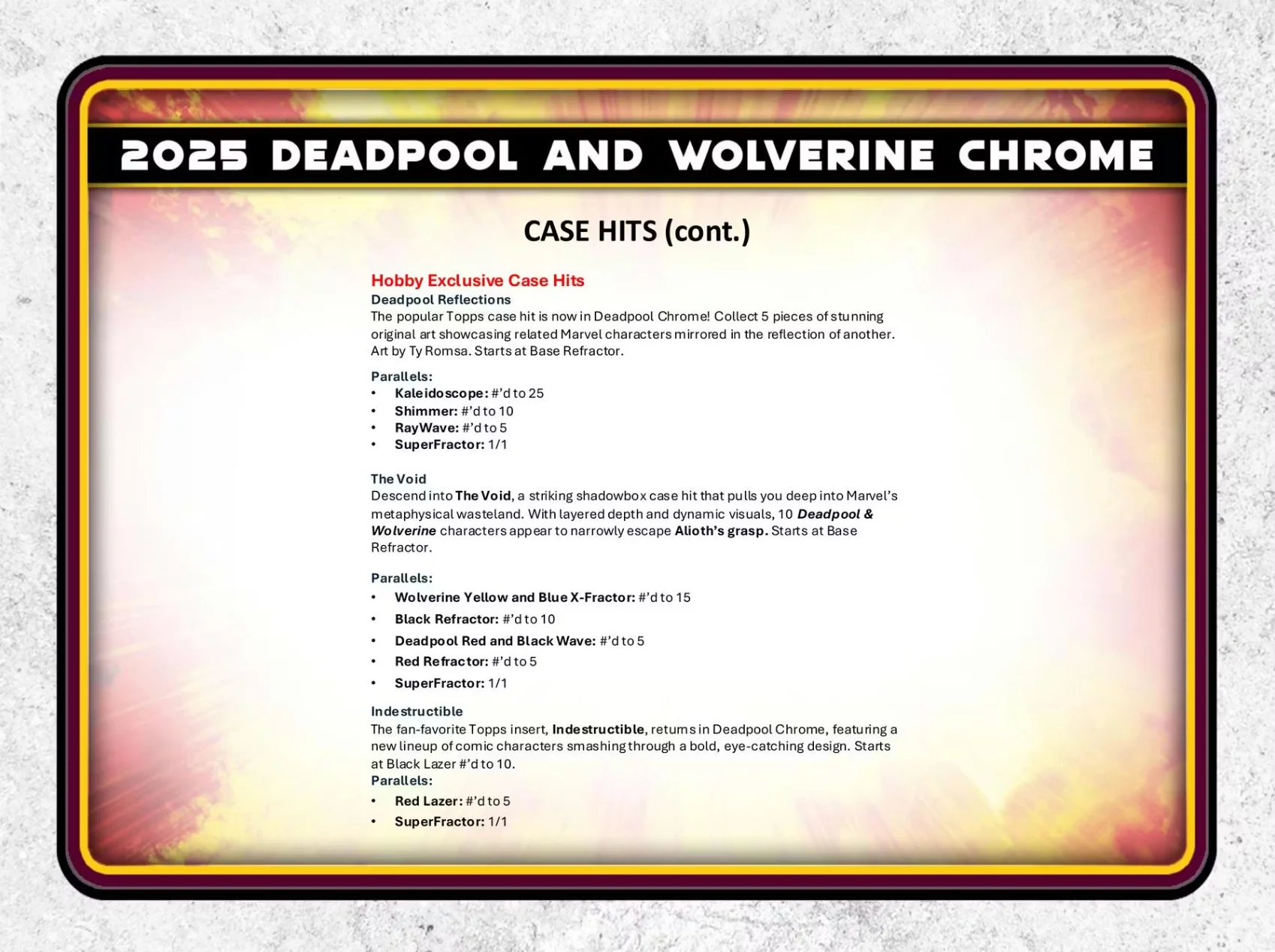 2025 Topps Deadpool Chrome Hobby Pack - Image 6