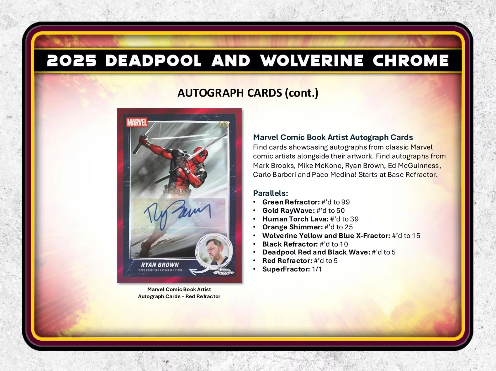2025 Topps Deadpool Chrome Hobby Pack - Image 9