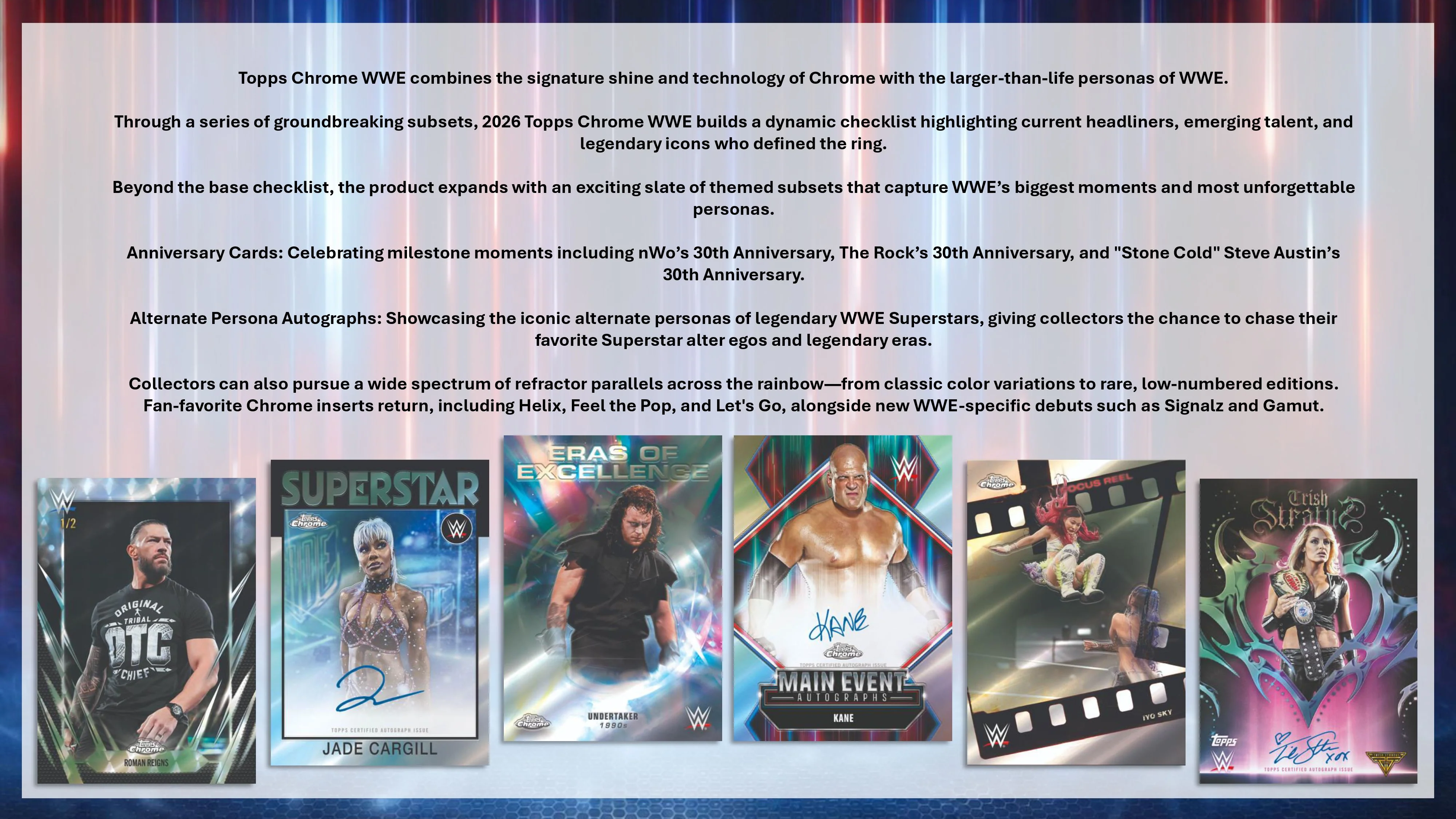2026 Topps Chrome WWE Wrestling Mega Box - Image 3