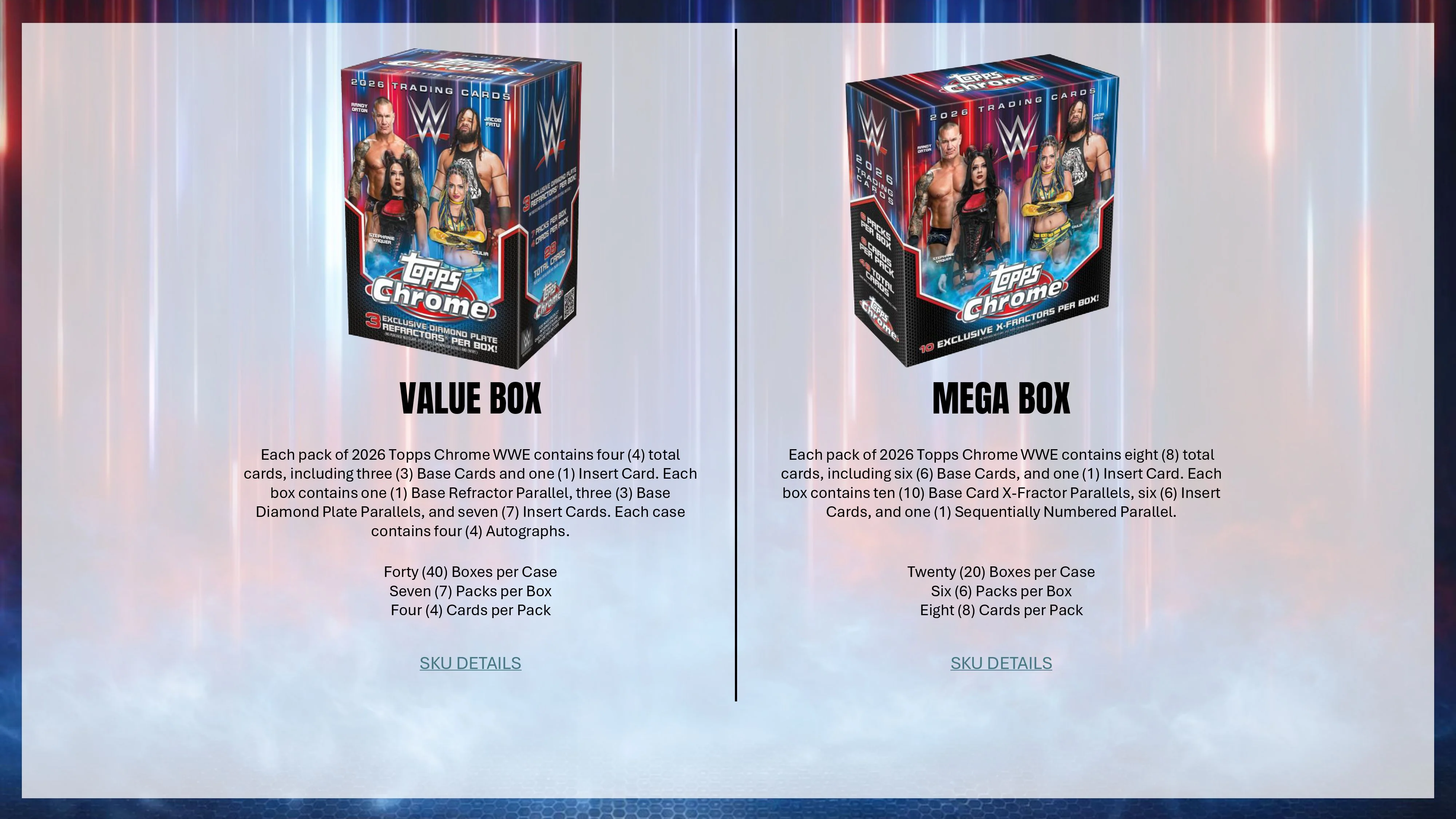 2026 Topps Chrome WWE Wrestling Mega Box - Image 5