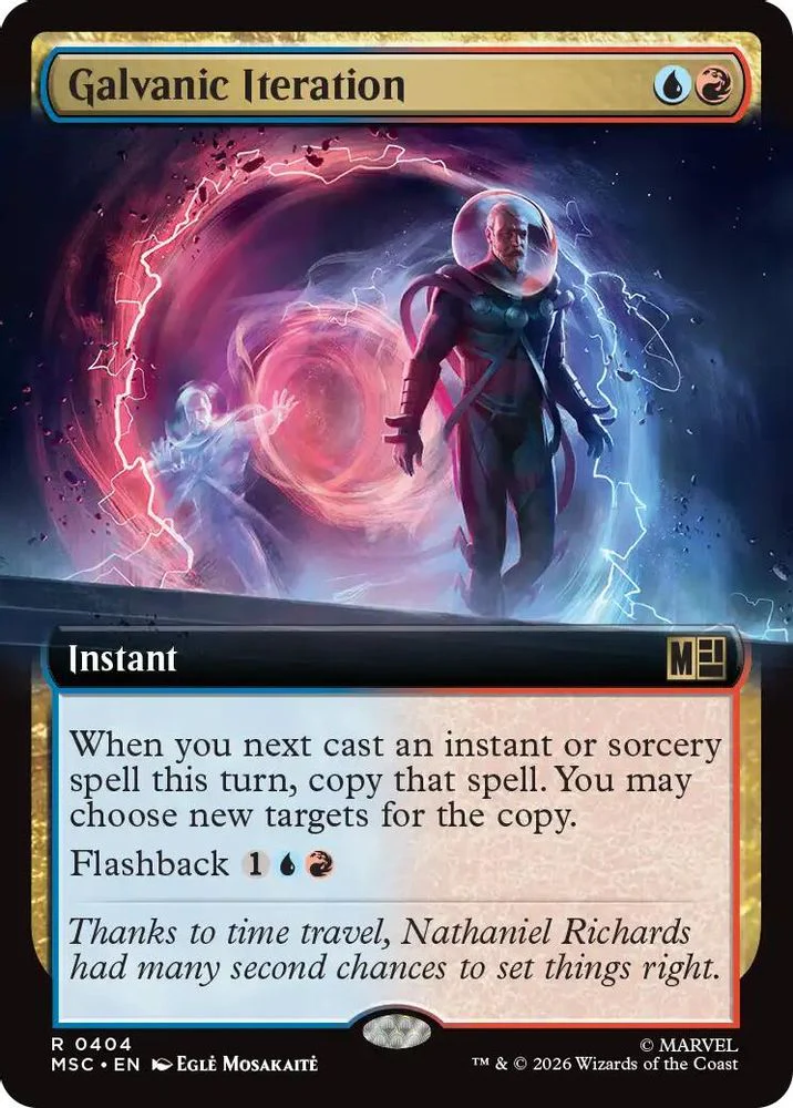 [FOIL] Galvanic Iteration (Extended Art) #404 - RARE MSC -  Commander: Marvel Super Heroes